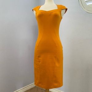 Cue Australian Label NWT Orange Bodycon Pencil Dress